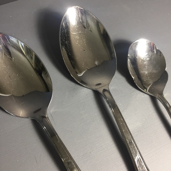 Gorham Eclipse vintage stainless serving spoons - Picture 3 of 10